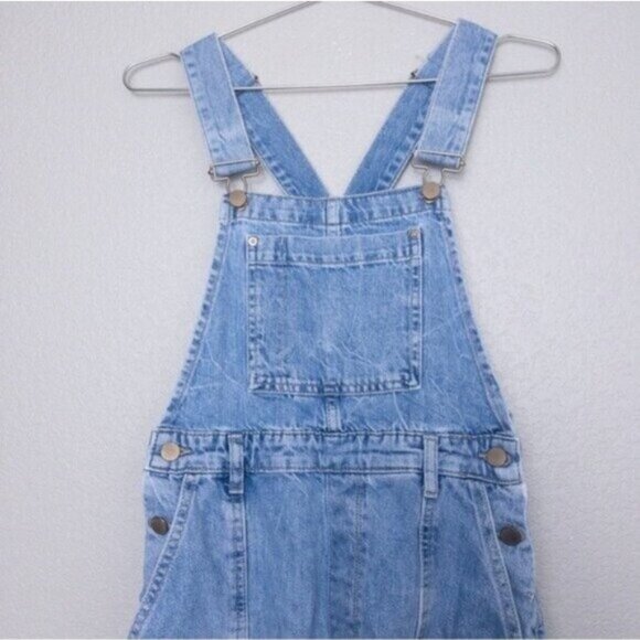 DL1961 Emilie Denim Overall S Lt Seaglass Vintage Cargo Cropped Tapered - Picture 8 of 16